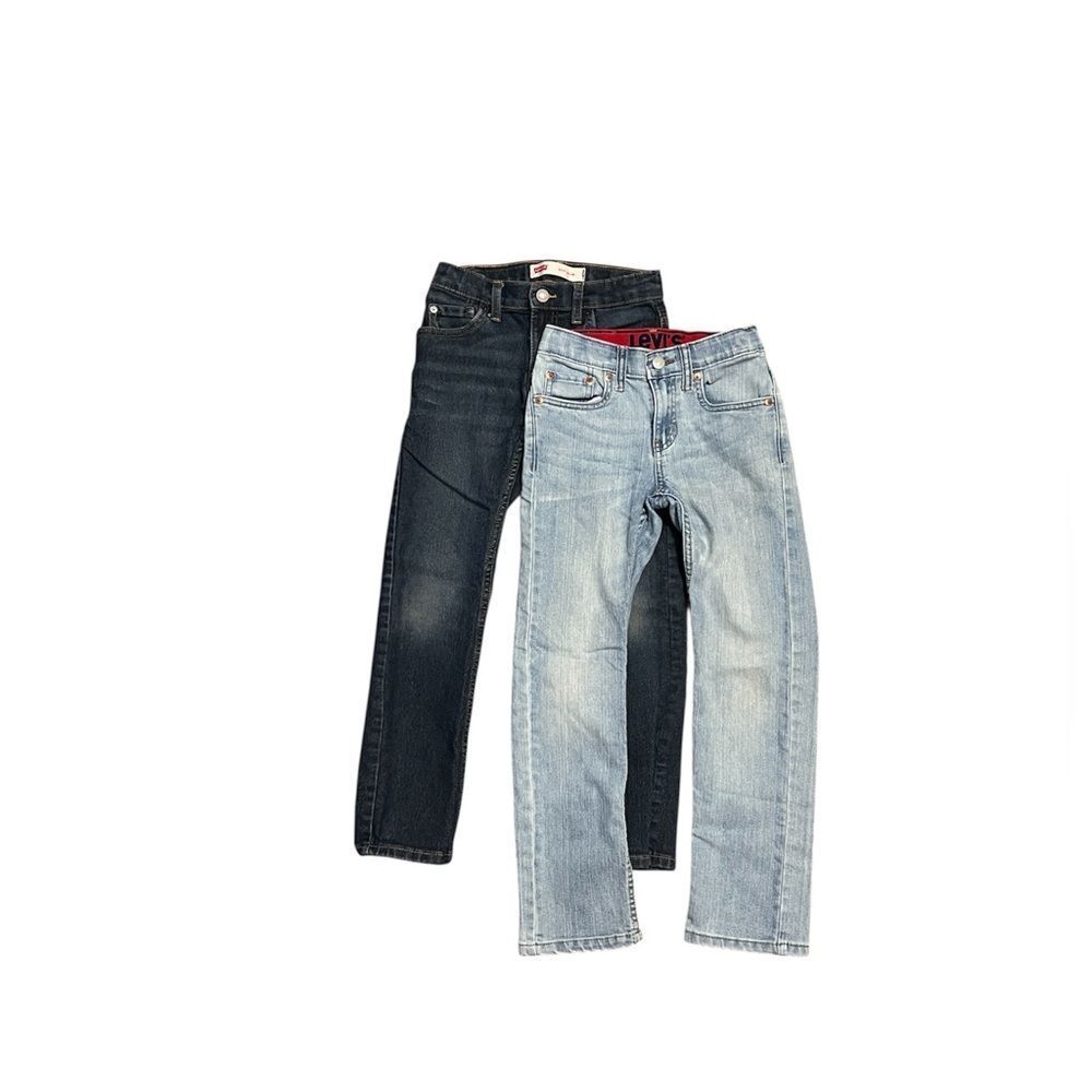 (2) Levis Boys Blue Denim Jeans 511 24X25 Sz 8